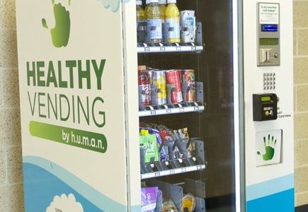 One of the vending machines filled with healthy options