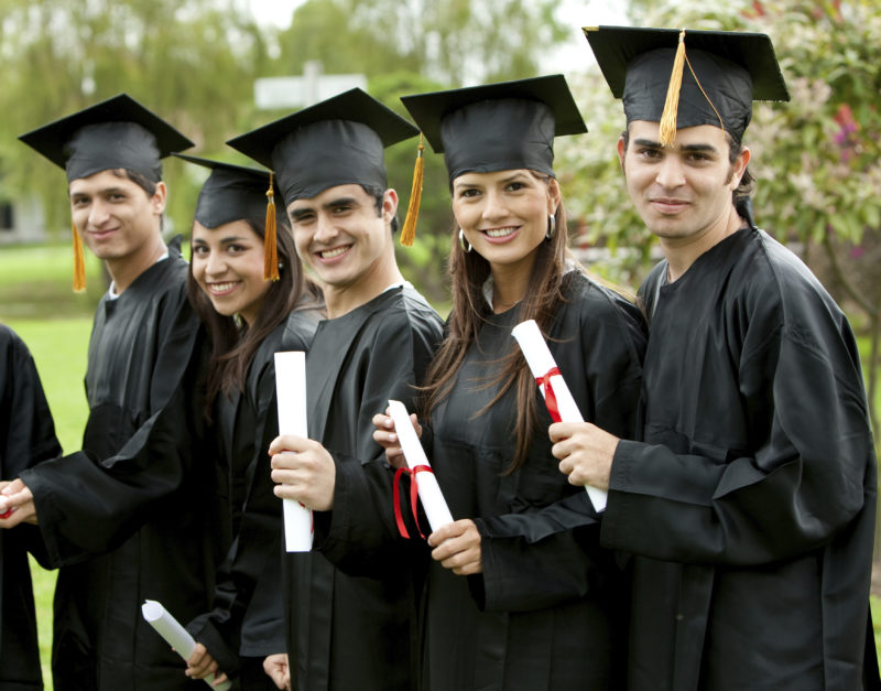 graduation group of students latino college school