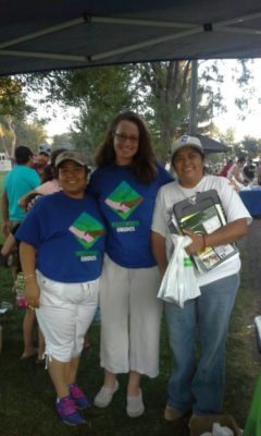 Gloria Sanchez (left), Rachel Cleaves (middle), and Gaby Medina (right). (Photo source: Westwood Unidos)