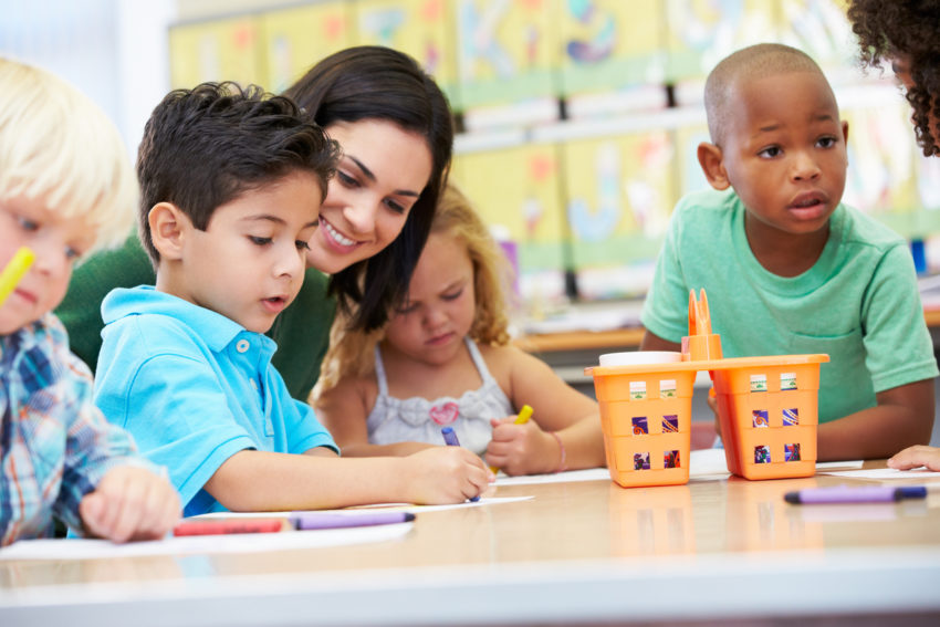 early care preschool program with diverse kids