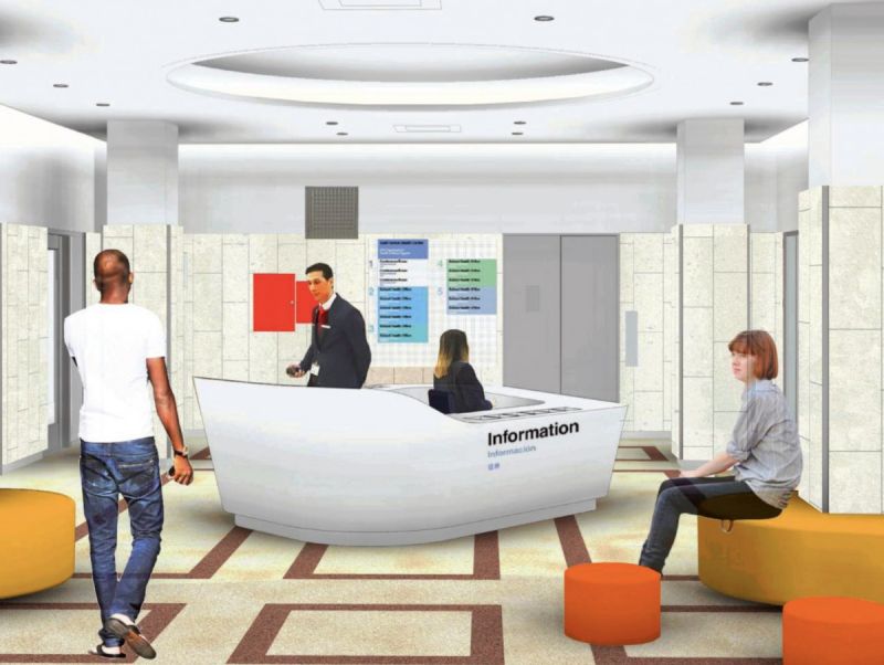 health action center lobby rendering