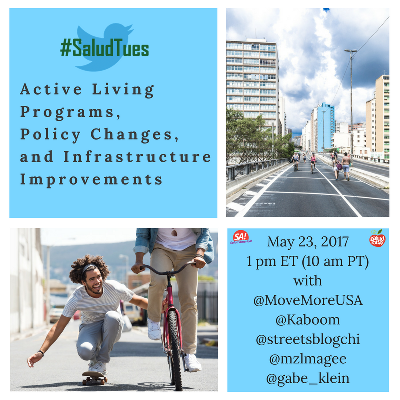 #SaludTues Physical Activity Tweetchat Promo