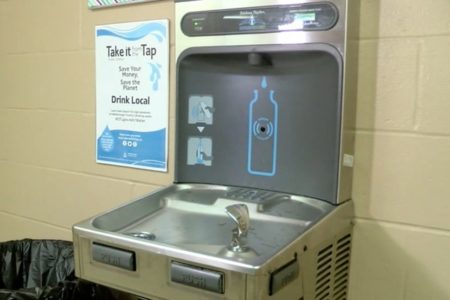 water bottle station