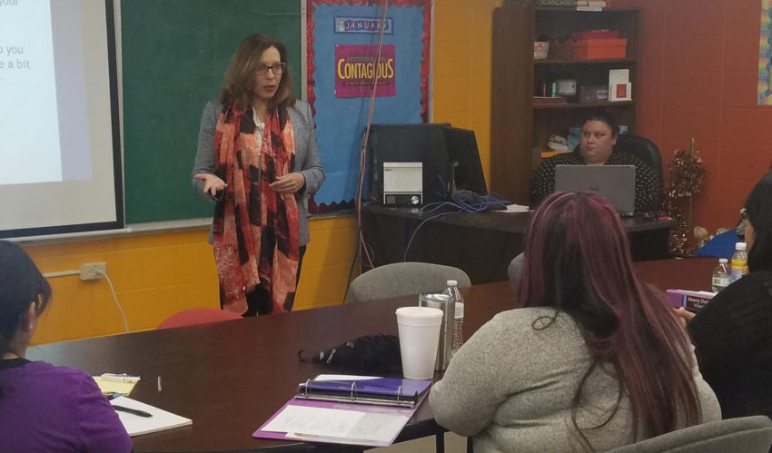 City Council Member Shirley Gonzales participates in a promotores training session (via District 5 Council Office)