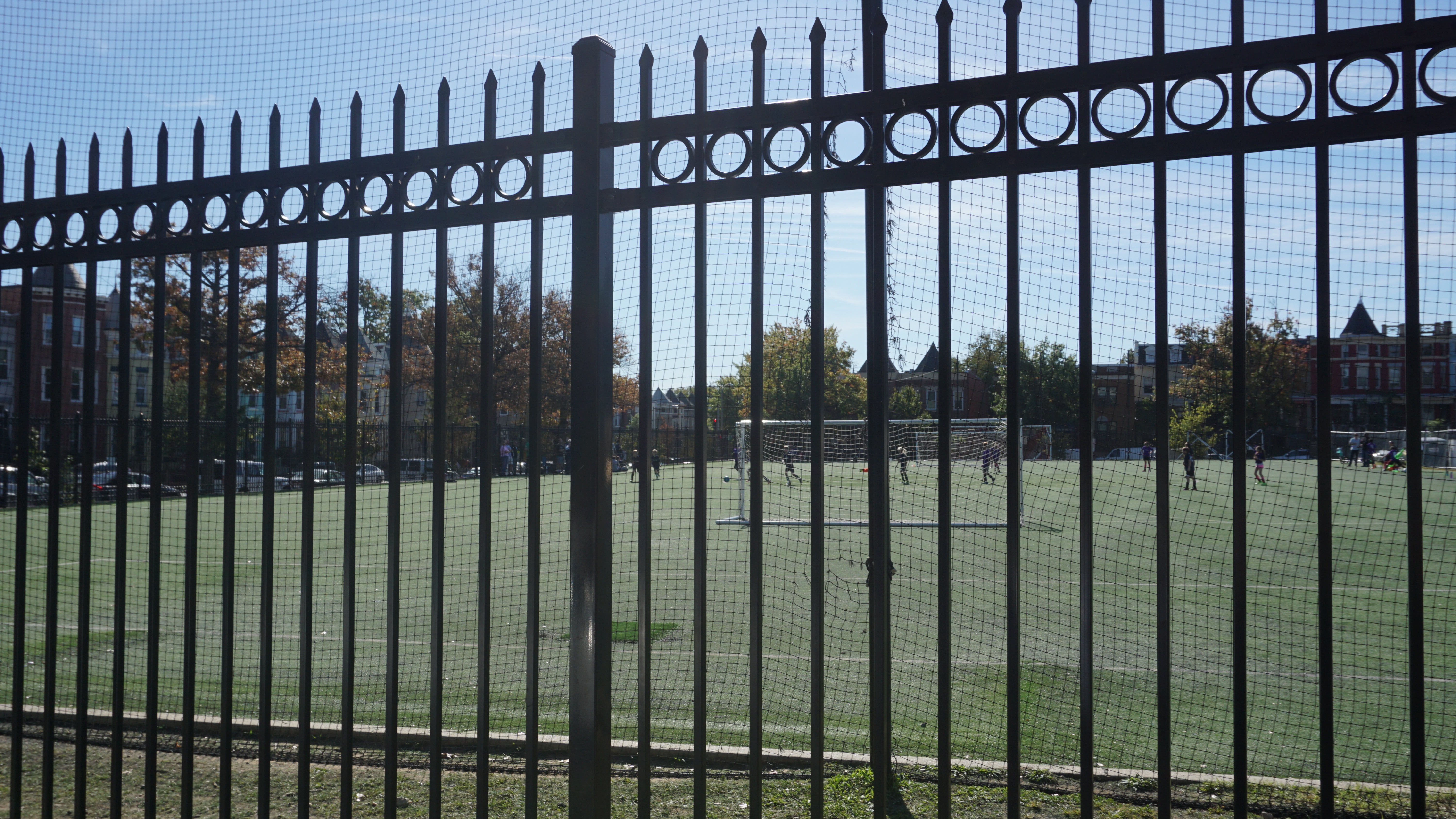 The soccer fields at Harriet Tubman Elementary School in Washington, D.C.