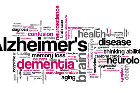 Alzheimer's disease - elderly health concepts word cloud illustration. Word collage concept.