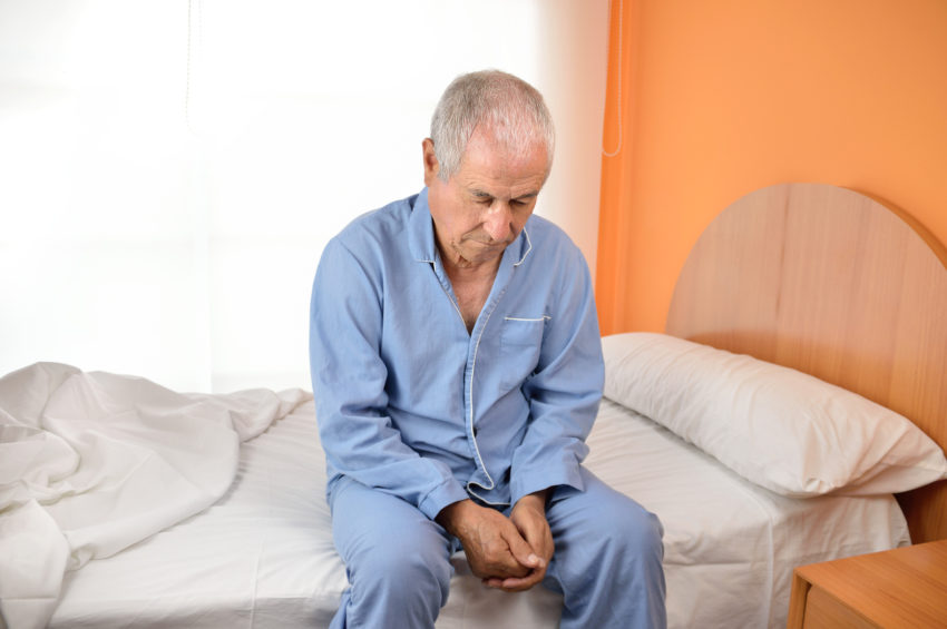 Latino man elderly lack of sleep tired alzheimer's