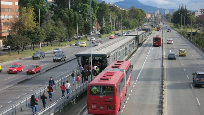 Bus rapid transit in Bogotá Credit Jason Margolis