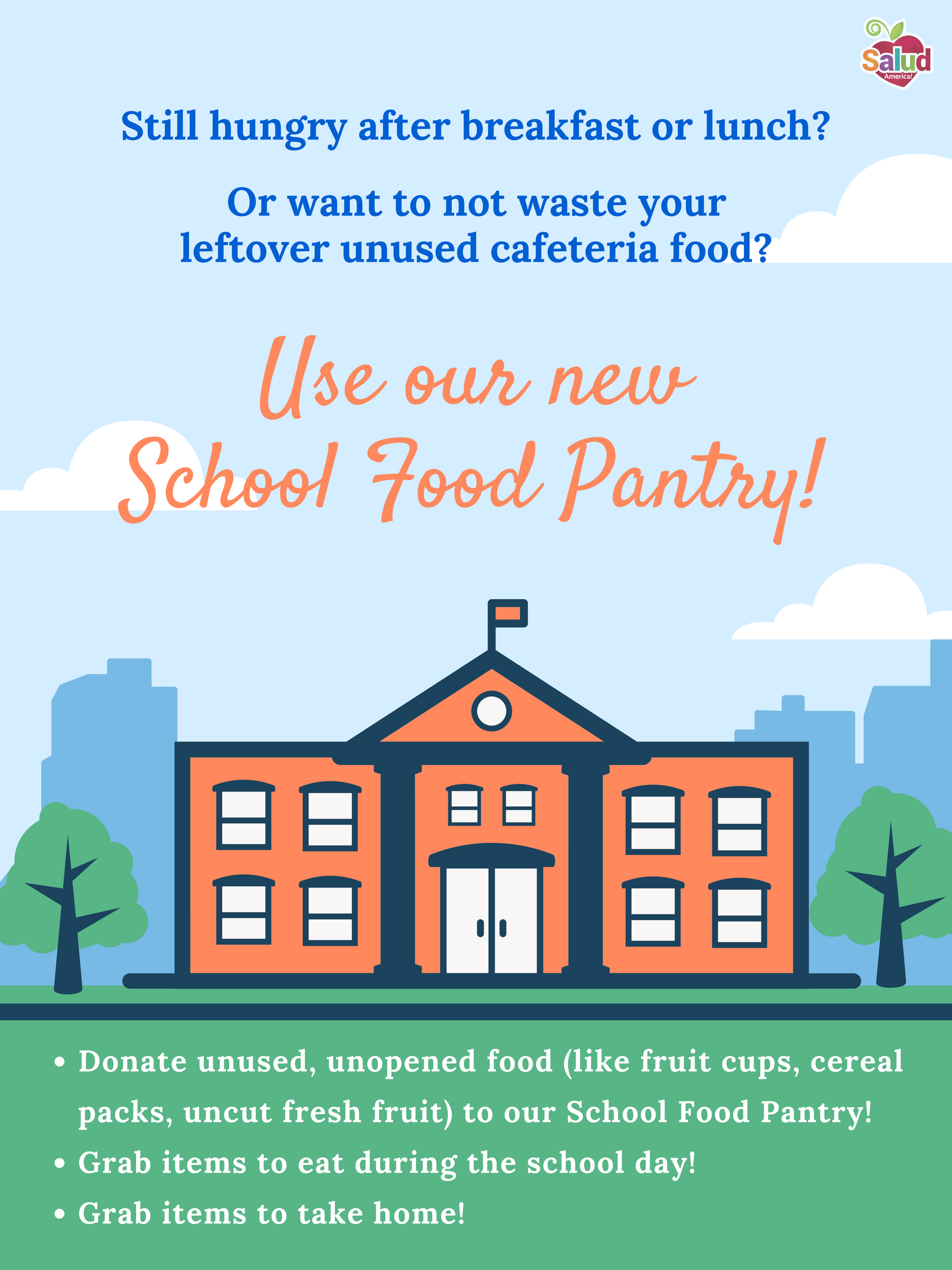 Sign for School Food Pantry