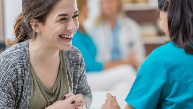 young adult getting care at the diabetes young adult clinic