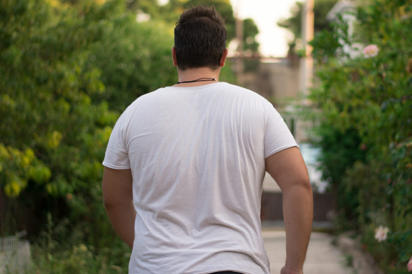 obesity rates as latino man walks away