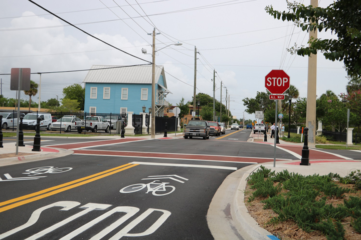 Florida Ave. after Complete Streets improvements. Source: Space Coast TPO