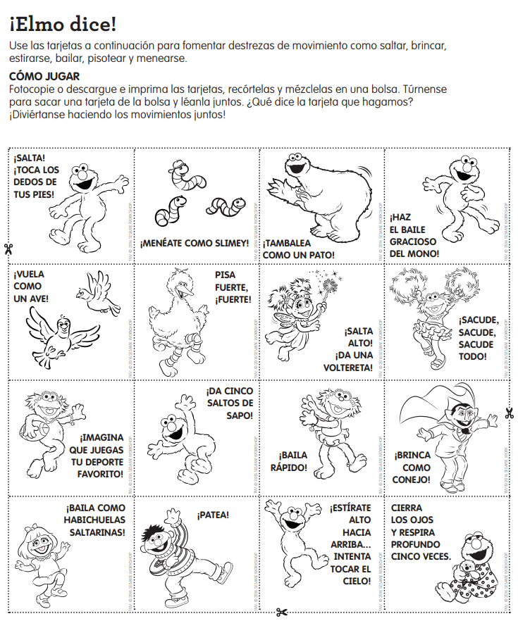 Bilingual printables and activities for kids and families to stay active. 
