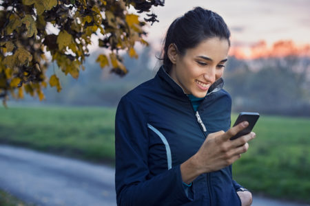 hispanic woman running joggin exercising for national diabetes alert day