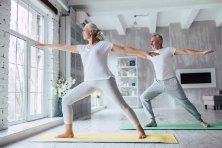 yoga in a home
