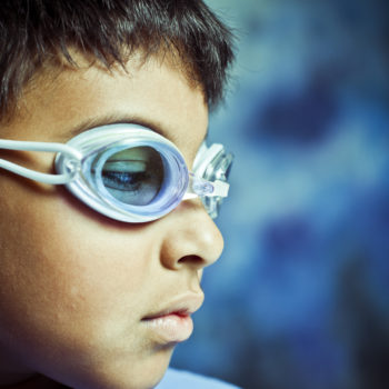 hispanic kid skin face swimming summer water