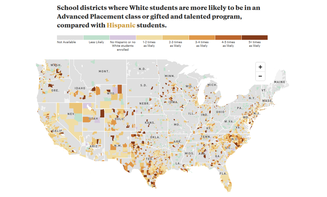 racial inequity in school districts latino hispanic propublica