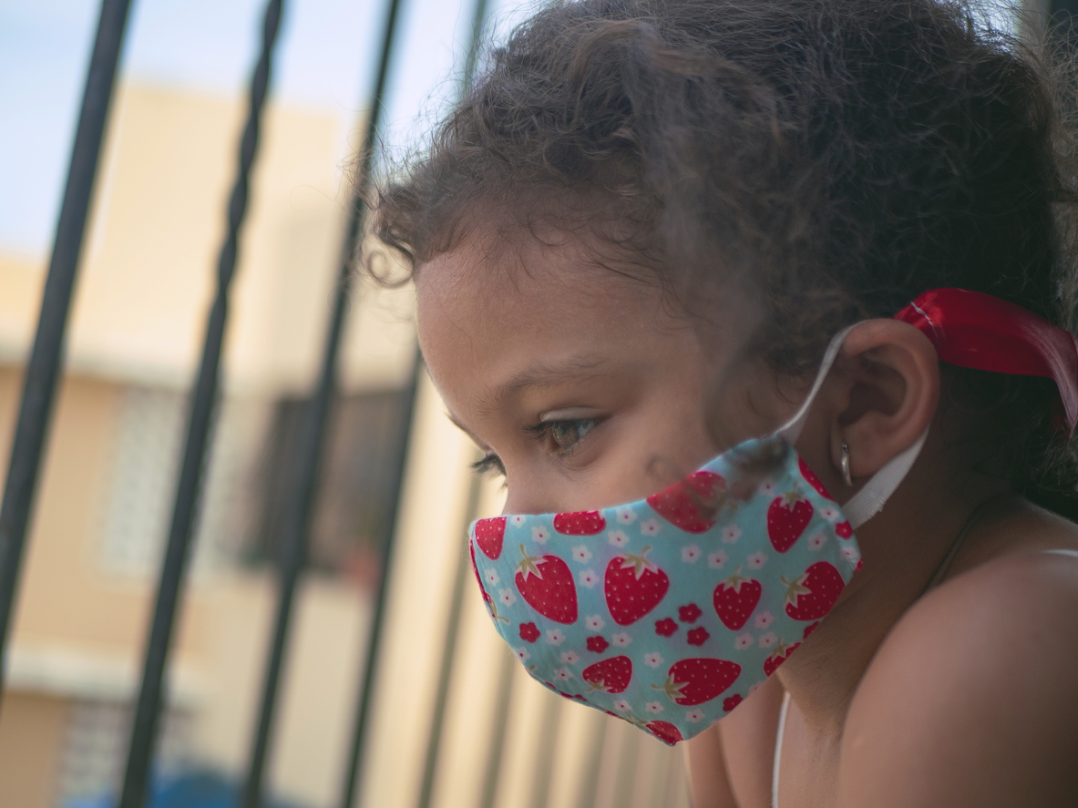 Latina girl mask covid19 coronavirus pandemic case death rates