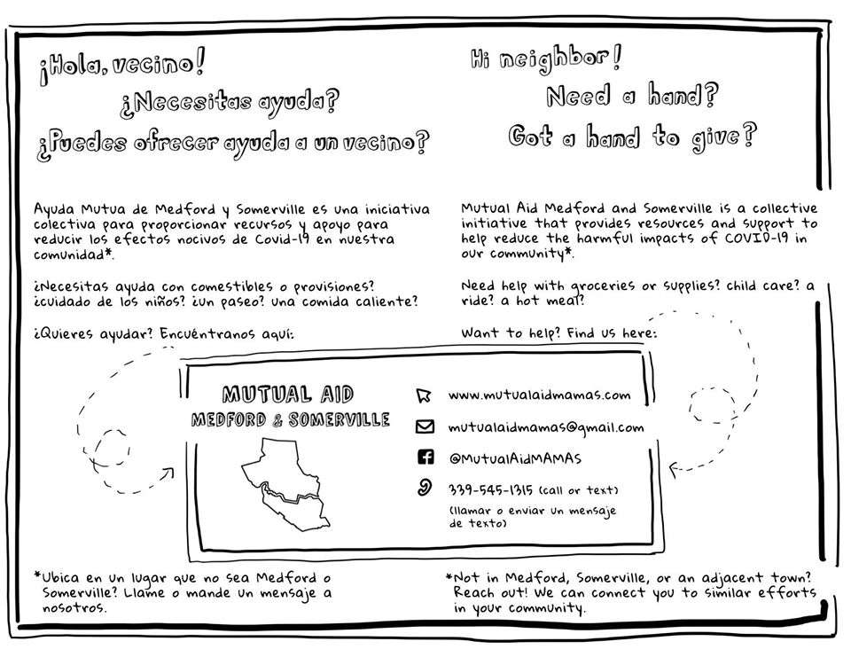 MAMAS bilingual brochure for mutual aid amid coronavirus