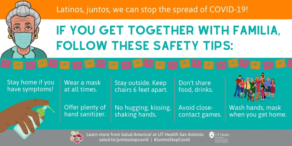 Gather safely 2: Juntos We Can Stop Covid-19 campaign coronavirus