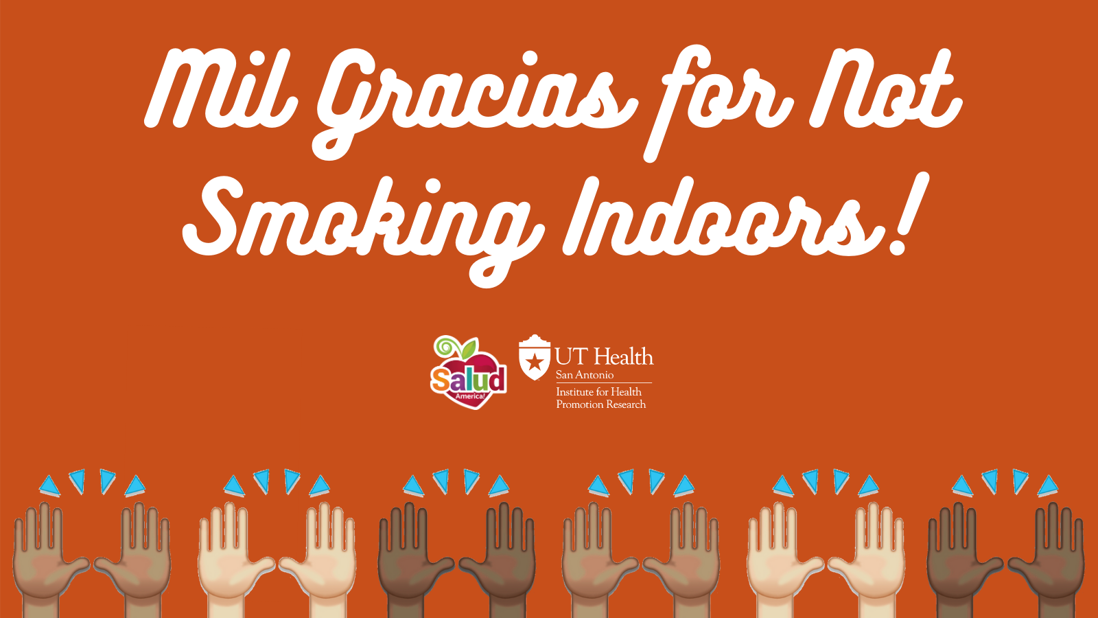 mil gracias for not smoking indoors logo