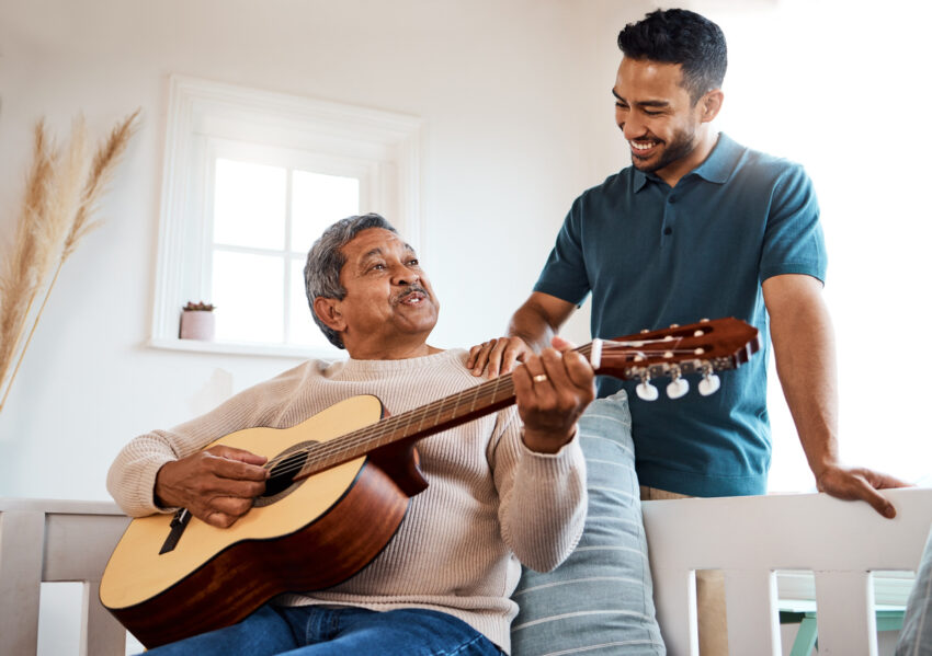 latina older man grandgfather abuelo guitar playing music