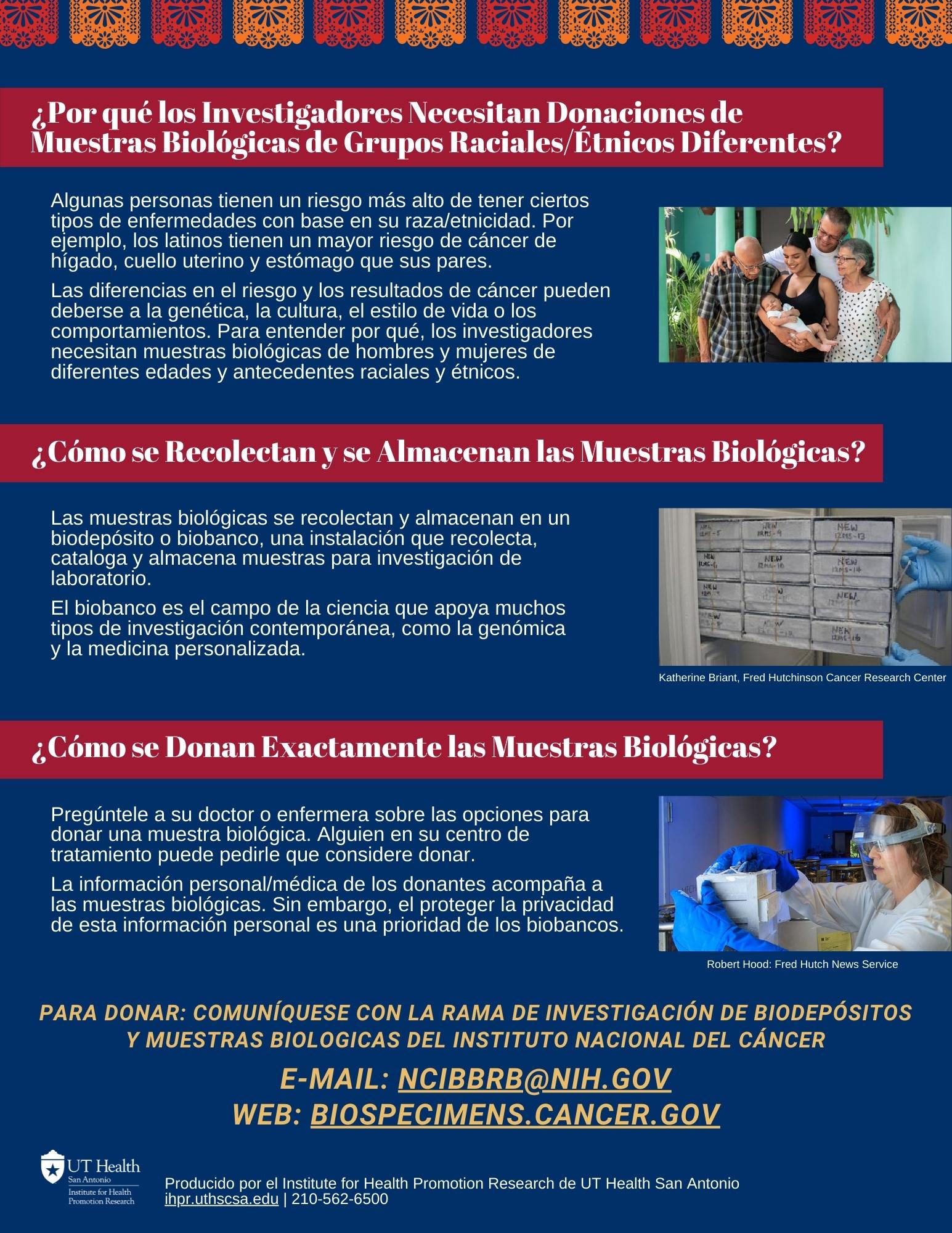 Biospecimen Donation Flyer Page 2 - spanish