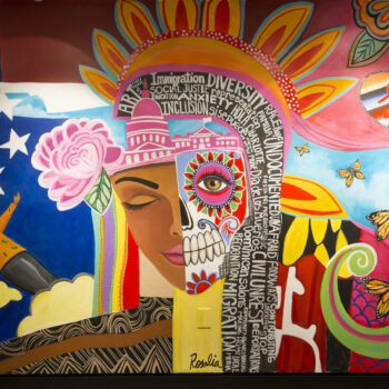 mural via the Gateways-Portales exhibition by Rosalia Torres-Weiner via the National Endowment for the Humanities