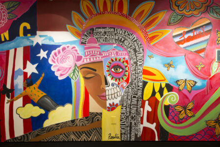 mural via the Gateways-Portales exhibition by Rosalia Torres-Weiner via the National Endowment for the Humanities