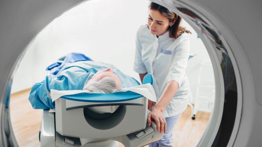 Doctor comforting patient