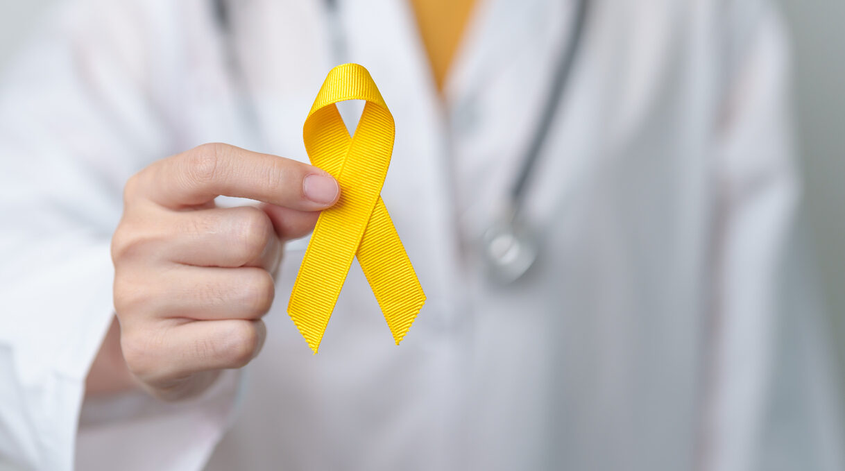 Ribbon for Sarcoma Awareness Month.