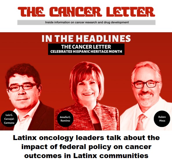 Dr. Amelie G. Ramirez Joins Other Latino Oncology Leaders to Discuss Policy Impact on Communities