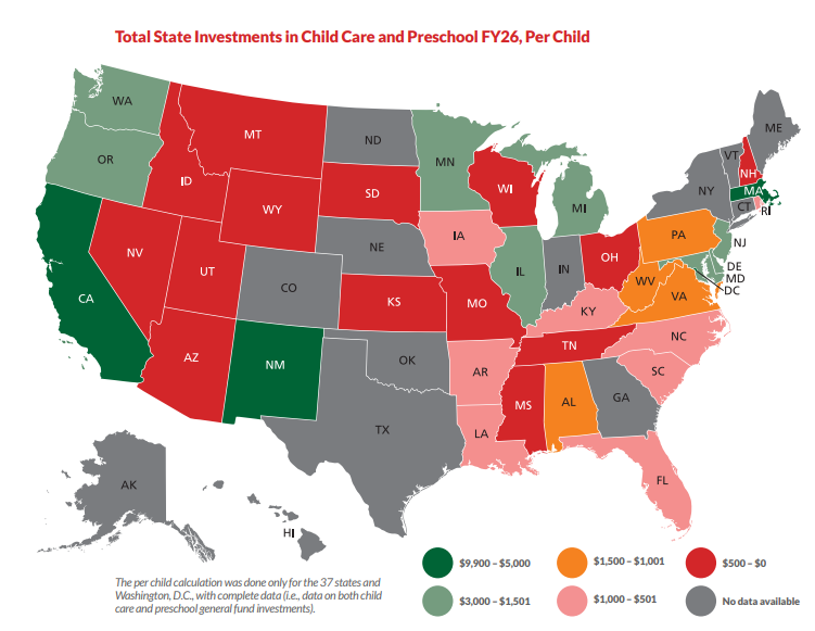 Map of state funding.