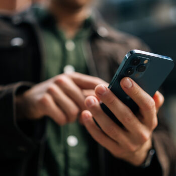 Man using phone