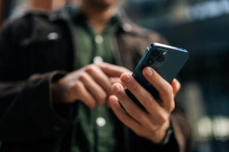 Man using phone