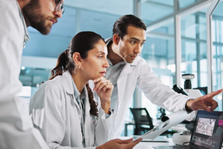 Researchers working together