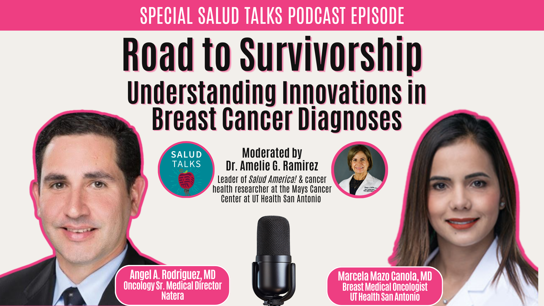 Salud Talks Podcast Episode 48: Road to Survivorship: Understanding Innovations in Breast Cancer Diagnoses