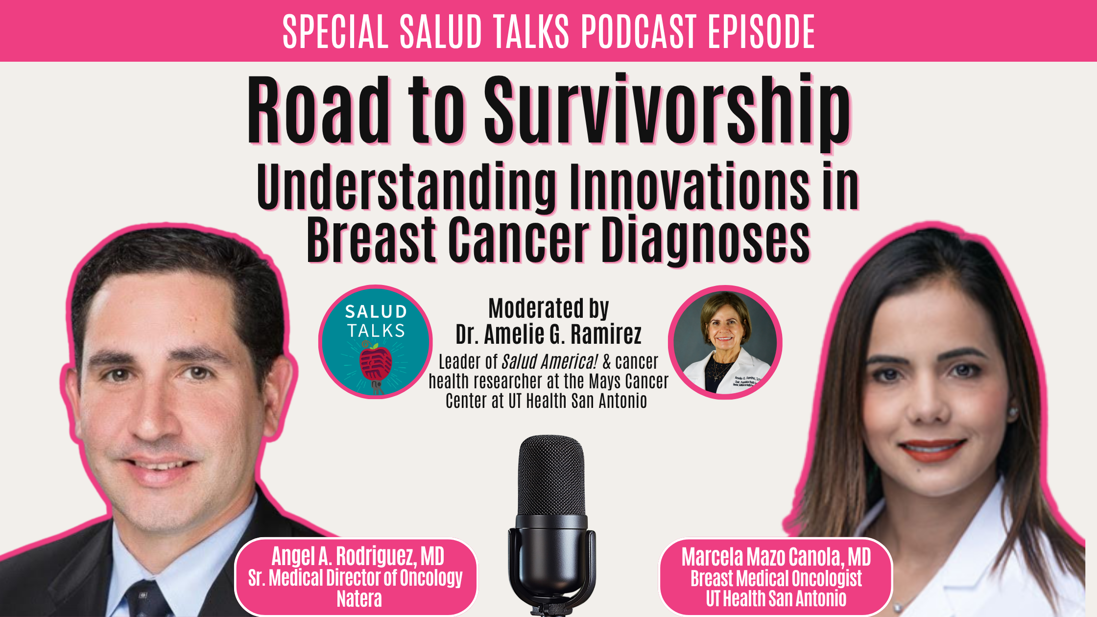 Salud Talks Podcast Episode 48: Road to Survivorship: Understanding Innovations in Breast Cancer Diagnoses